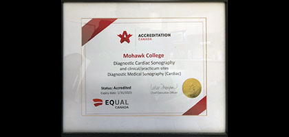 Accredited Diagnostic Cardiac Sonography  Practicum Site for Mohawk College